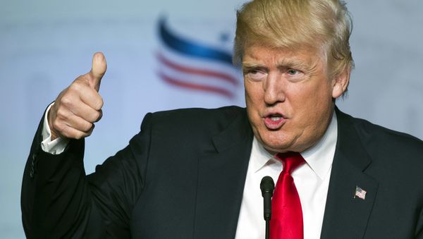 Republican presidential candidate Donald Trump gives a thumbs-up while addressing the Faith and Freedom Coalition's Road to Majority Conference in Washington. (File) Republican presidential candidate Donald Trump gives a thumbs-up while addressing the Faith and Freedom Coalition's Road to Majority Conference in Washington. (File) - Sputnik International