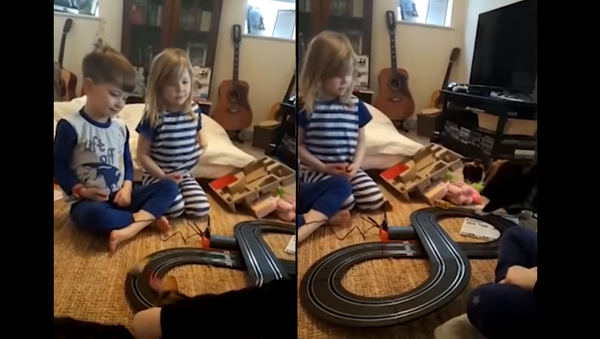 Killjoy Cat Unimpressed by Children’s New Race Track - Sputnik International