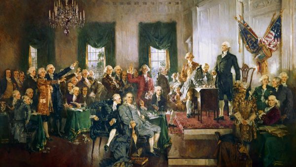 Scene at the Signing of the Constitution of the United States, by Howard Chandler Christy Scene at the Signing of the Constitution of the United States, by Howard Chandler Christy - Sputnik International