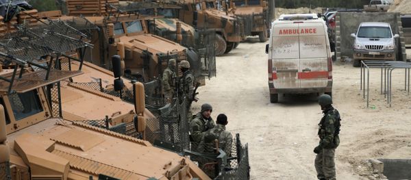 Turkish forces are seen near Mount Barsaya, northeast of Afrin, Syria January 22,2018 Turkish forces are seen near Mount Barsaya, northeast of Afrin, Syria January 22,2018 - Sputnik International