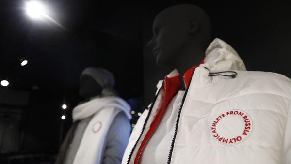 Mannequins dressed in the outfit designed by ZASPORT, the official clothing supplier for national athletes competing in 2018 Winter Olympics, are displayed during the uniforms presentation in Moscow, Russia January 22, 2018 Mannequins dressed in the outfit designed by ZASPORT, the official clothing supplier for national athletes competing in 2018 Winter Olympics, are displayed during the uniforms presentation in Moscow, Russia January 22, 2018 - Sputnik International