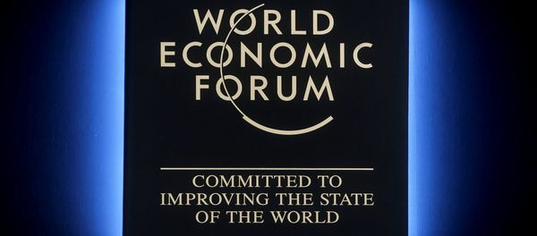 A Forum's logo shines during the annual meeting of the World Economic Forum in Davos, Switzerland, Tuesday, Jan. 23, 2018 A Forum's logo shines during the annual meeting of the World Economic Forum in Davos, Switzerland, Tuesday, Jan. 23, 2018 - Sputnik International