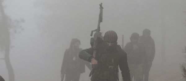 Turkish-backed Free Syrian Army fighters are seen near Mount Barsaya, northeast of Afrin, Syria - Sputnik International