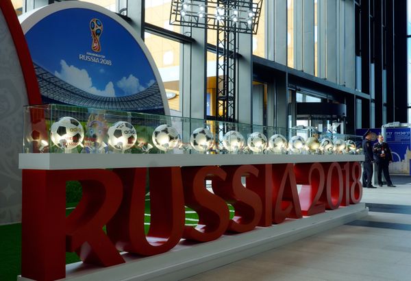 The 2018 FIFA World Cup stand ahead of the 2017 St. Petersburg International Economic Forum (SPIEF). (File) The 2018 FIFA World Cup stand ahead of the 2017 St. Petersburg International Economic Forum (SPIEF). (File) - Sputnik International