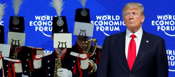 U.S. President Donald Trump is seen before his speech during the World Economic Forum (WEF) annual meeting in Davos, Switzerland January 26, 2018 U.S. President Donald Trump is seen before his speech during the World Economic Forum (WEF) annual meeting in Davos, Switzerland January 26, 2018 - Sputnik International