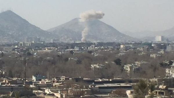Smoke rises after a car bomb explosion in Kabul, Afghanistan January 27, 2018 in this image obtain from social media Smoke rises after a car bomb explosion in Kabul, Afghanistan January 27, 2018 in this image obtain from social media - Sputnik International