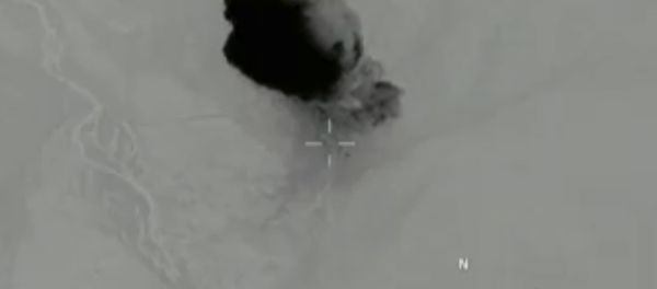 Plume of smoke rising from an April 13, 2017 GBU-43/B Massive Ordnance Air Blast bomb strike in the Achin district of the Nangarhar Province in eastern Afghanistan. - Sputnik International