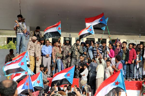 Supporters of southern Yemeni movement take part in an anti-government protest in Aden, Yemen January 28, 2018 - Sputnik International
