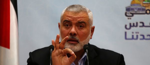 Hamas Chief Ismail Haniyeh gestures as he delivers a speech in Gaza City January 23, 2018 Hamas Chief Ismail Haniyeh gestures as he delivers a speech in Gaza City January 23, 2018 - Sputnik International