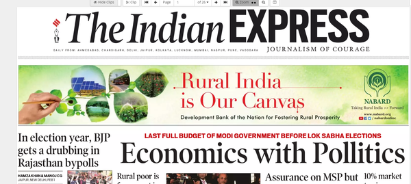 “Economics with Politics” read the front page headline in The Indian Express - Sputnik International