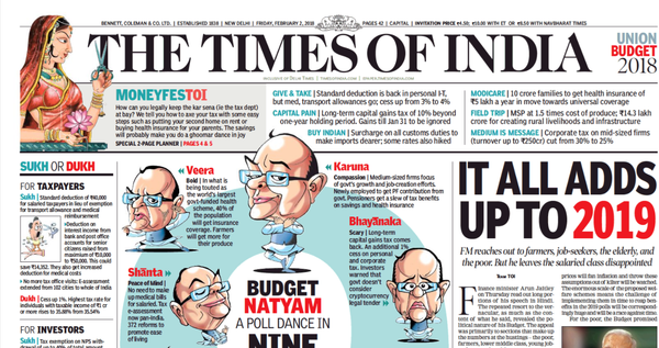 The Times of India, the largest circulating English Daily had the headline – “It all adds up to 2019 - Sputnik International