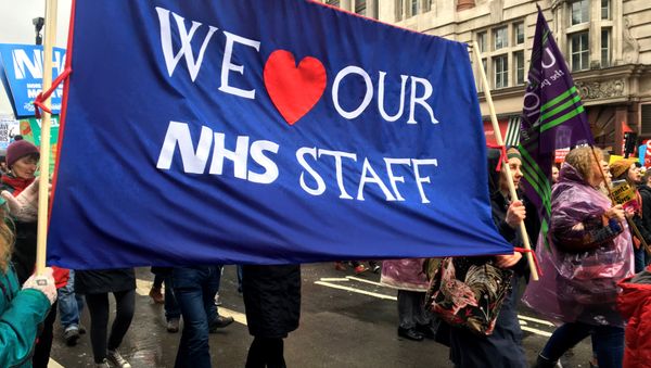 London march in support of the National Health Service (NHS) London march in support of the National Health Service (NHS) - Sputnik International