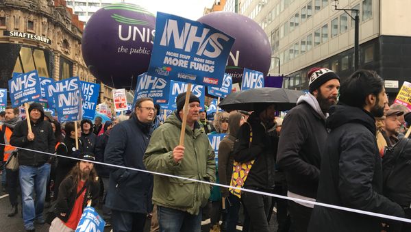 London march in support of the National Health Service (NHS) London march in support of the National Health Service (NHS) - Sputnik International