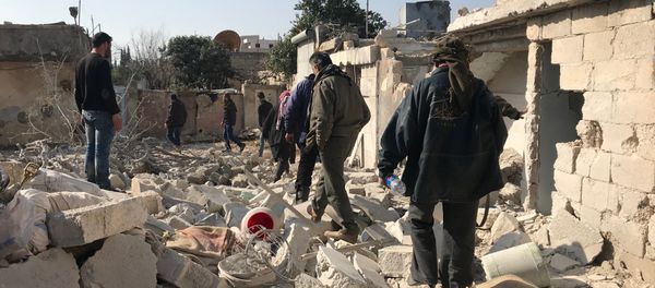Jenderes village in Afrin Canton in the north of Syria after aircraft and artillery shelling by the Turkish Armed Forces - Sputnik International