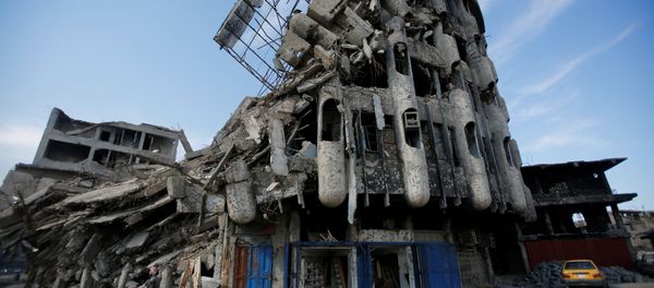 Destroyed building from previous clashes are seen in Mosul, Iraq Destroyed building from previous clashes are seen in Mosul, Iraq - Sputnik International