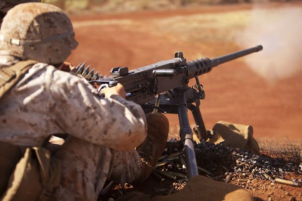 Browning M2 being fired. Browning M2 being fired. - Sputnik International