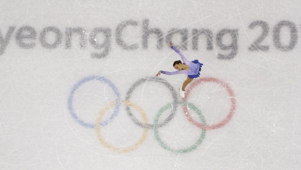 Nicole Schott, of Germany, performs in the ladies single figure skating short program in the Gangneung Ice Arena at the 2018 Winter Olympics in Gangneung, South Korea, Sunday, Feb. 11, 2018. - Sputnik International