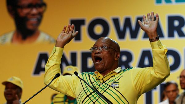 President of South Africa Jacob Zuma gestures during the 54th National Conference of the ruling African National Congress (ANC) at the Nasrec Expo Centre in Johannesburg, South Africa December 16, 2017 President of South Africa Jacob Zuma gestures during the 54th National Conference of the ruling African National Congress (ANC) at the Nasrec Expo Centre in Johannesburg, South Africa December 16, 2017 - Sputnik International