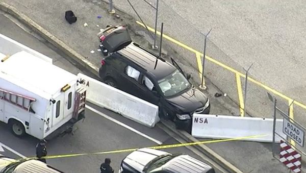 In this image made from video and provided by WUSA TV-9, authorities investigate the scene of a shooting at Fort Meade, Md. on Wednesday, Feb. 14, 2018 In this image made from video and provided by WUSA TV-9, authorities investigate the scene of a shooting at Fort Meade, Md. on Wednesday, Feb. 14, 2018 - Sputnik International