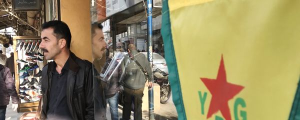 Flag of the Kurdish YPG self-defense forces on the central street of the city of Afrin, Syria. File photo Flag of the Kurdish YPG self-defense forces on the central street of the city of Afrin, Syria. File photo - Sputnik International