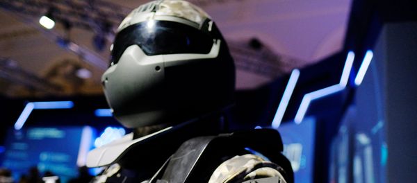 A model of a battle suit from the Central Scientific - Research Institute for Precision Machine Engineering (the institute is part of the Rostech state corporation) at the Russia Focused on the Future exhibition held in the Manezh Central Exhibition Hall, Moscow. (File) A model of a battle suit from the Central Scientific - Research Institute for Precision Machine Engineering (the institute is part of the Rostech state corporation) at the Russia Focused on the Future exhibition held in the Manezh Central Exhibition Hall, Moscow. (File) - Sputnik International