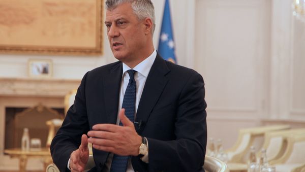 Kosovo's President Hashim Thaci Kosovo's President Hashim Thaci - Sputnik International
