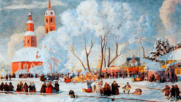 Pancake Week by Boris Kustodiyev, 1916 - Sputnik International