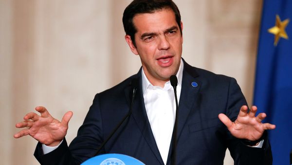 Greek Prime Minister Alexis Tsipras speaks during a southern European Union nations meeting in Rome, Italy January 10, 2018. - Sputnik International