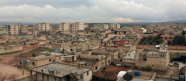 A general view shows the Kurdish town of Jandairis near the Syrian-Turkish border, west of the city of Afrin - Sputnik International