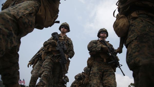 U.S. Marines join in an ongoing Cobra Gold U.S.-Thai joint military exercise on Hat Yao beach in Chonburi province, eastern Thailand, Saturday, Feb. 17, 2018. - Sputnik International