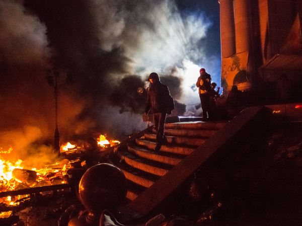 Supporters of the opposition on Maidan Square in Kiev during the clashes between protesters and the police. (File) - Sputnik International