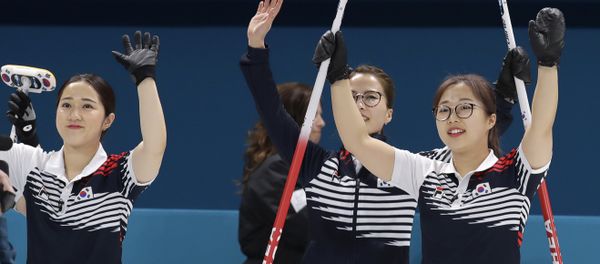 South Korean team celebrates after winning against Japan Denmark during their women's curling match at the 2018 Winter Olympics in Gangneung, South Korea, Wednesday, Feb. 21, 2018. South Korean team celebrates after winning against Japan Denmark during their women's curling match at the 2018 Winter Olympics in Gangneung, South Korea, Wednesday, Feb. 21, 2018. - Sputnik International