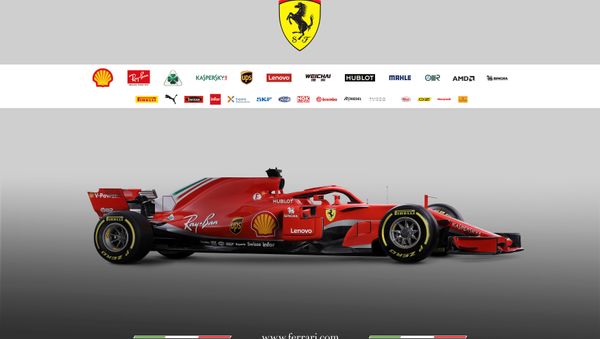 The new Ferrari F1 car model SF71H is seen in this handout photo released from Maranello, Italy, February 22, 2018. - Sputnik International