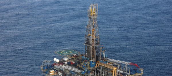 The Homer Ferrington gas drilling rig, operated by Noble Energy and drilling in an offshore block on concession from the Cypriot government, is seen during President Demetris Christofias' visit in the east Mediterranean, Nicosia November 21, 2011 The Homer Ferrington gas drilling rig, operated by Noble Energy and drilling in an offshore block on concession from the Cypriot government, is seen during President Demetris Christofias' visit in the east Mediterranean, Nicosia November 21, 2011 - Sputnik International