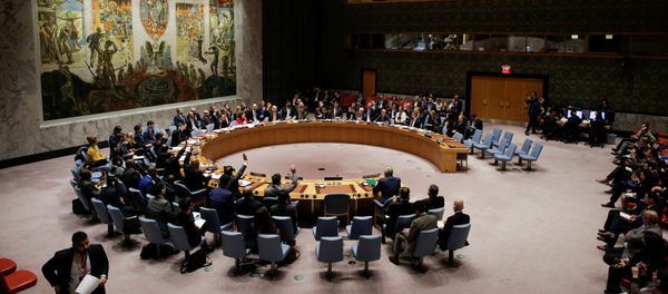 Members of the United Nations Security Council vote for ceasefire to Syrian bombing in eastern Ghouta, at the United Nations headquarters in New York, U.S., February 24, 2018 Members of the United Nations Security Council vote for ceasefire to Syrian bombing in eastern Ghouta, at the United Nations headquarters in New York, U.S., February 24, 2018 - Sputnik International