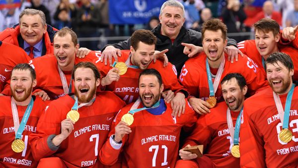 Russia's Olympic Hockey Final Win in Pictures - Sputnik International