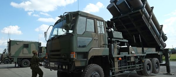 This photo taken on September 8, 2017 shows Surface-to-Ship Missile (SSM-1), a truck-mounted anti-ship missile, at Japan Ground Self-Defense Force (JGSDF) 1st Artillery Brigade at Camp Kita-Eniwa in Eniwa, Hokkaido prefecture - Sputnik International