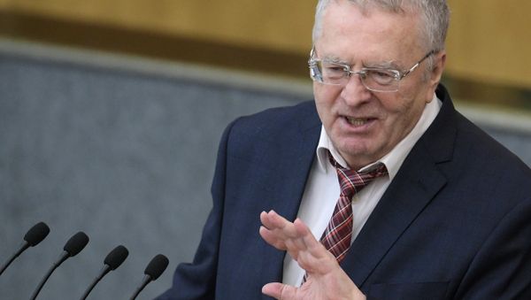 Liberal Democratic Party leader Vladimir Zhirinovsky speaks at a State Duma plenary meeting. - Sputnik International