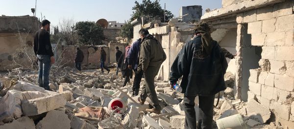 Jenderes village in Afrin Canton in the north of Syria after aircraft and artillery shelling by the Turkish Armed Forces - Sputnik International