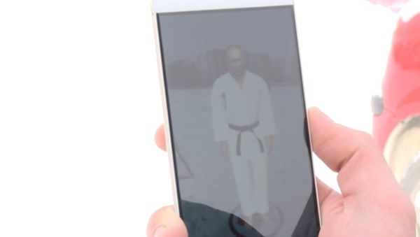 A large-scale hologram of Vladimir Putin in kimono created in Tyumen - Sputnik International