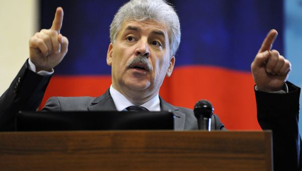 Pavel Grudinin: To Be Respected, Russia Needs to Be Strong Economically - Sputnik International