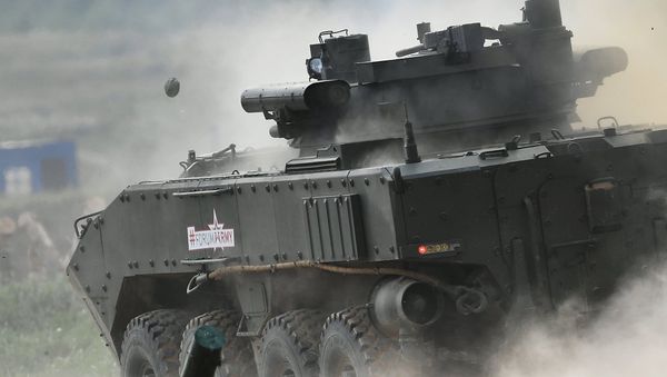 The K-17 'Bumerang' infantry fighting vehicle is seen here during a show of modern and prospective weaponry at the Army 2017 International Military-Technical Forum, Moscow Region - Sputnik International
