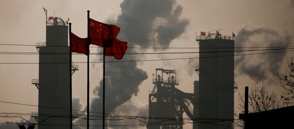 Chinese national flags are flying near a steel factory in Wu'an, Hebei province, China, February 23, 2017 Chinese national flags are flying near a steel factory in Wu'an, Hebei province, China, February 23, 2017 - Sputnik International