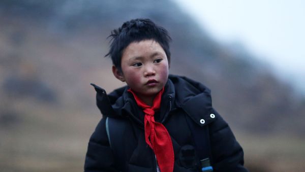 This photo taken on January 11, 2018 shows Wang Fuman, also known as Frost Boy, in Ludian in China's southwestern Yunnan province This photo taken on January 11, 2018 shows Wang Fuman, also known as Frost Boy, in Ludian in China's southwestern Yunnan province - Sputnik International