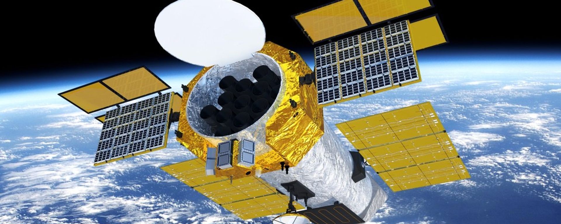 A mock-up of the Chinese Academy of Sciences' enhanced X-ray Timing and Polarimetry (eXTP) satellite, set for launch in 2025. A mock-up of the Chinese Academy of Sciences' enhanced X-ray Timing and Polarimetry (eXTP) satellite, set for launch in 2025. - Sputnik International, 1920, 30.12.2020