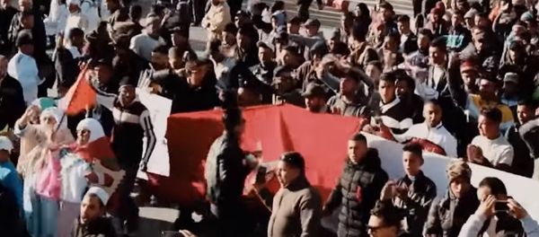 Scuffles as Protesters Demand Release of Anti-Mining Activists in Jerada Scuffles as Protesters Demand Release of Anti-Mining Activists in Jerada - Sputnik International