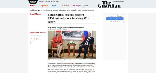 Screengrab of The Guardian's brainstorming on the impending consequences of the Skripal scandal Screengrab of The Guardian's brainstorming on the impending consequences of the Skripal scandal - Sputnik International