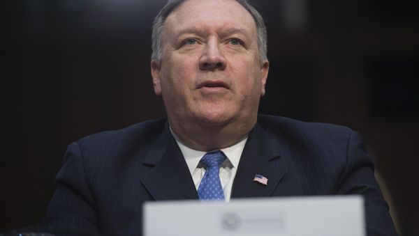 CIA Director Mike Pompeo testifies on worldwide threats during a Senate Intelligence Committee hearing on Capitol Hill in Washington, DC, February 13, 2018. CIA Director Mike Pompeo testifies on worldwide threats during a Senate Intelligence Committee hearing on Capitol Hill in Washington, DC, February 13, 2018. - Sputnik International