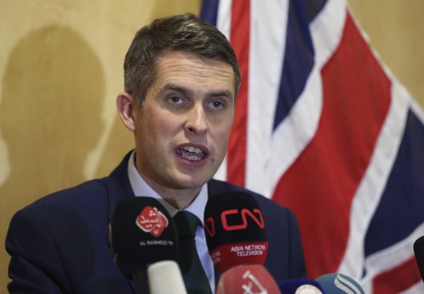 In this Thursday, Jan. 4, 2018 Picture Britain's Defense Secretary Gavin Williamson holds a news conference in British embassy in Baghdad, Iraq.  - Sputnik International