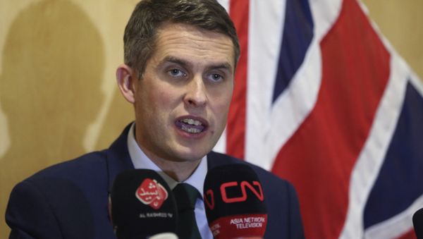 In this Thursday, Jan. 4, 2018 Picture Britain's Defense Secretary Gavin Williamson holds a news conference in British embassy in Baghdad, Iraq. In this Thursday, Jan. 4, 2018 Picture Britain's Defense Secretary Gavin Williamson holds a news conference in British embassy in Baghdad, Iraq. - Sputnik International